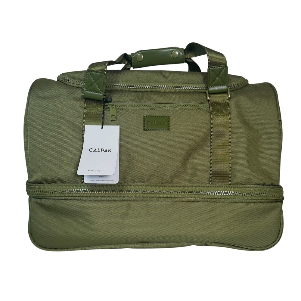 CALPAK Stevyn Duffel Bag Pistachio Green Polyester Weekend Travel Gym Bag NWT - Picture 7 of 14